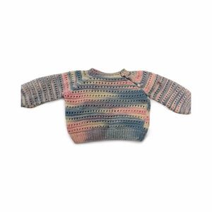 Handmade Multicolor Striped Knit Sweater